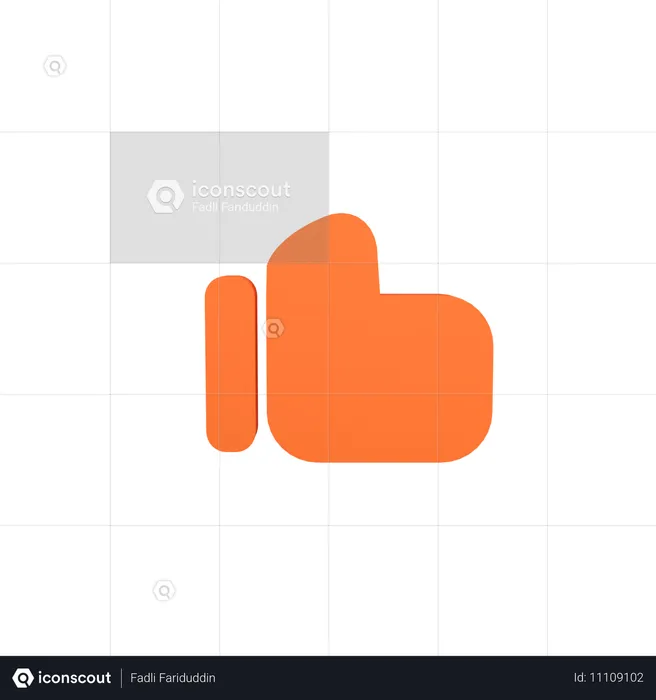 Como polegar para cima  3D Icon