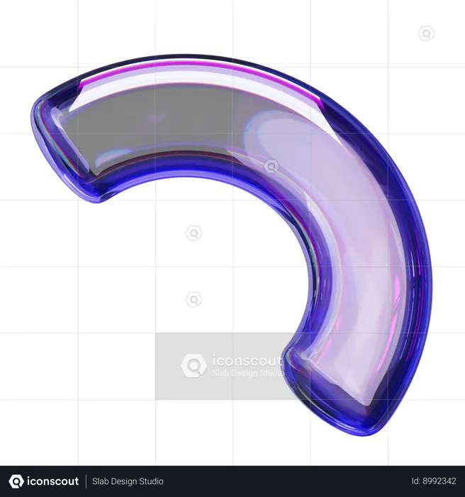 Curve  3D Icon
