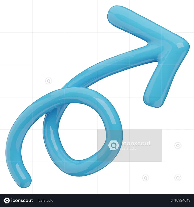 Curve arrow  3D Icon