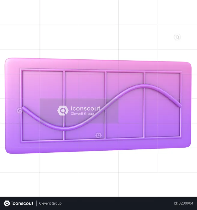 Curve Graph  3D Illustration