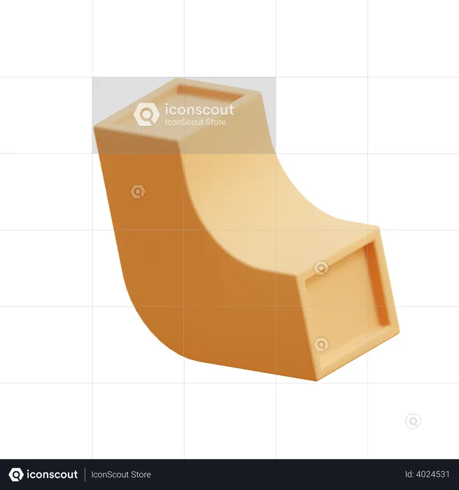 Curved L shape  3D Icon