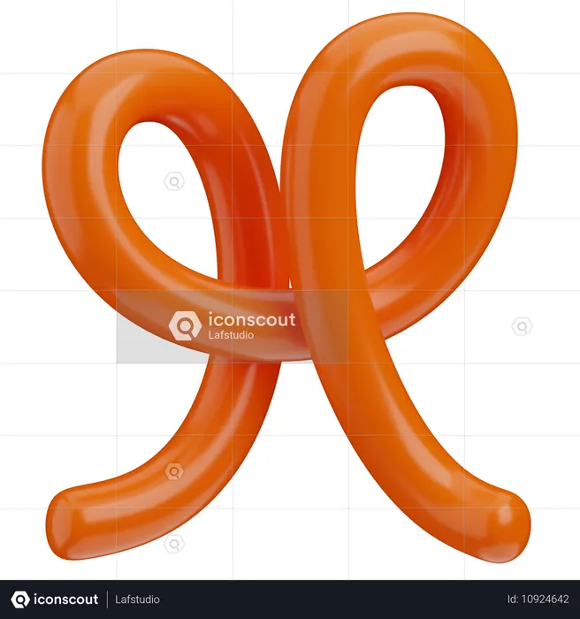 Curving line  3D Icon