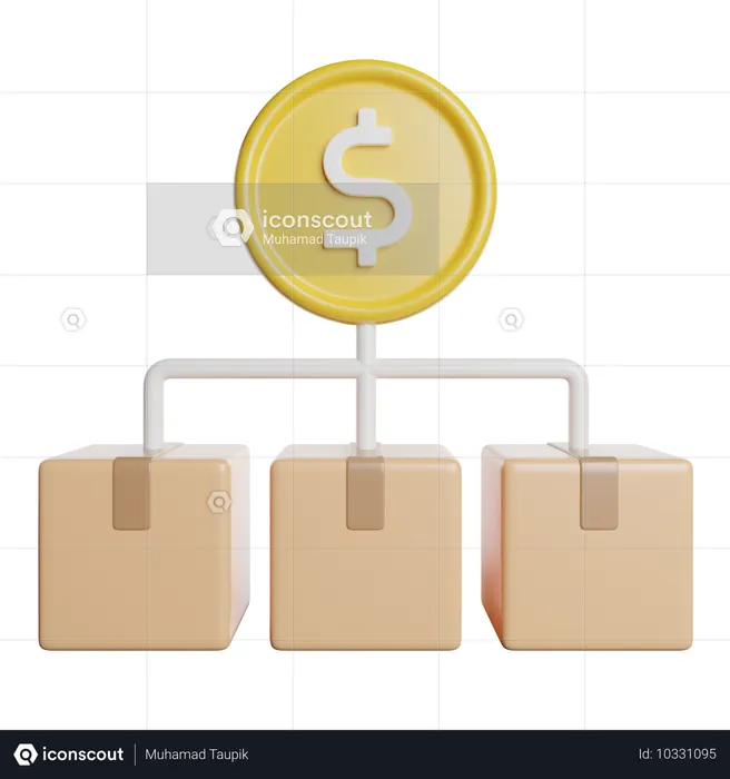 Gestão de Custos de Produtos  3D Icon