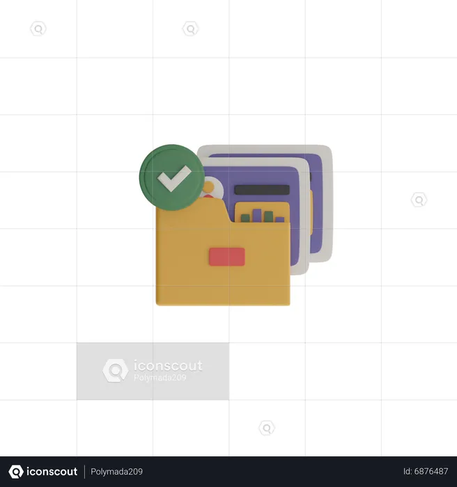Customer Document  3D Icon