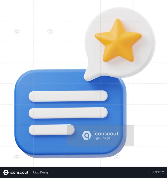 Customer Rating  3D Icon