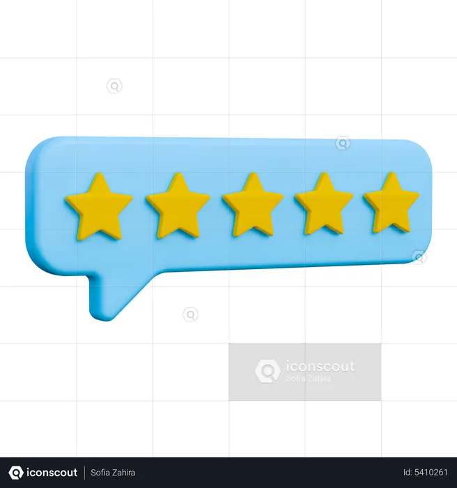 Customer Rating Message  3D Icon