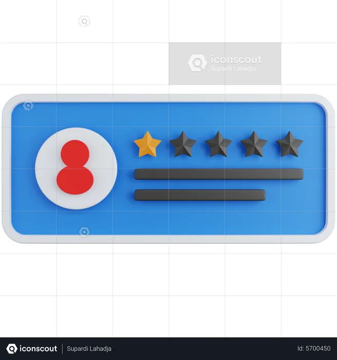 Customer Rating Star  3D Icon