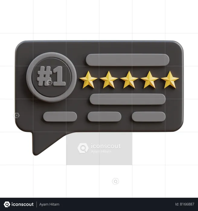 Customer Review  3D Icon