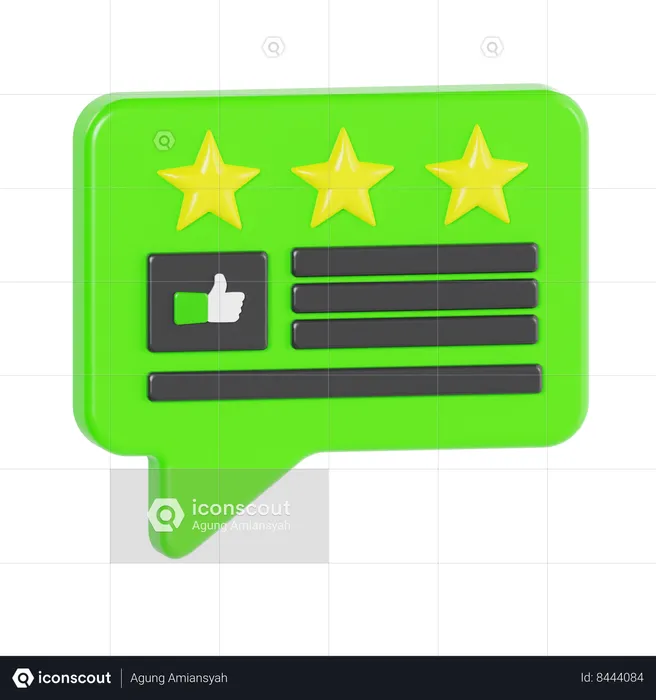 Customer Review  3D Icon