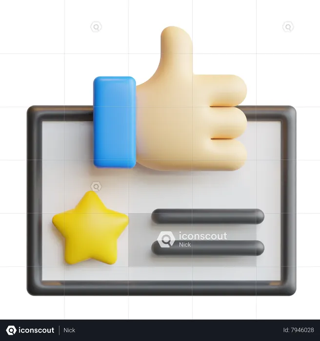 Customer Review  3D Icon