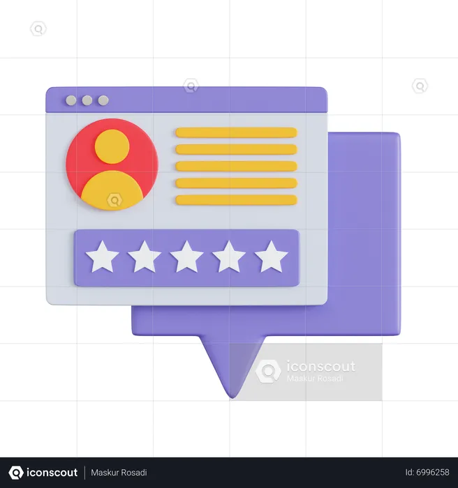 Customer Review  3D Icon