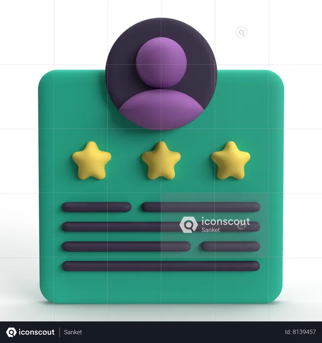 Customer Review  3D Icon