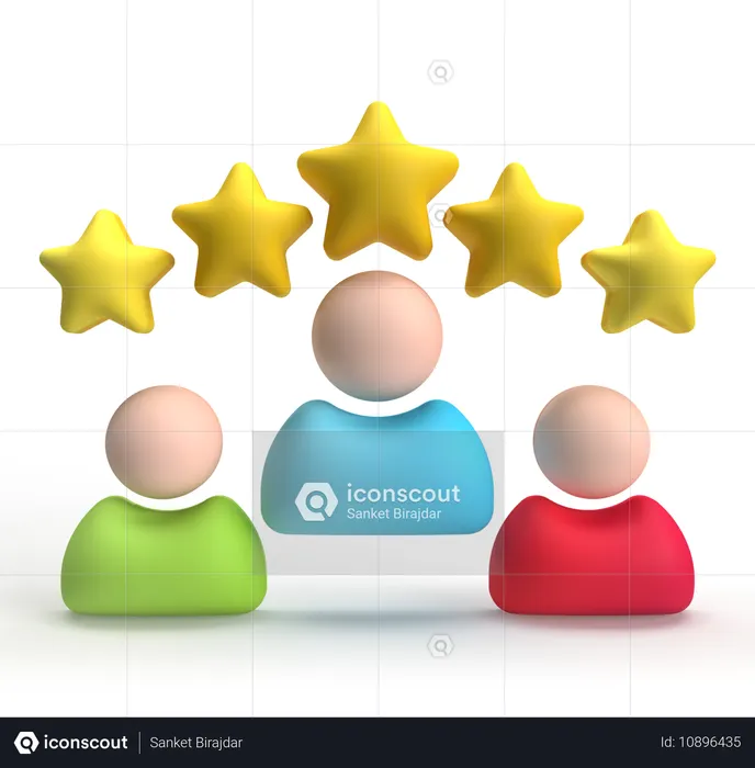 고객 만족  3D Icon
