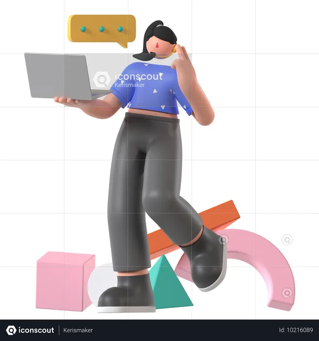 Customer Service  3D Illustration