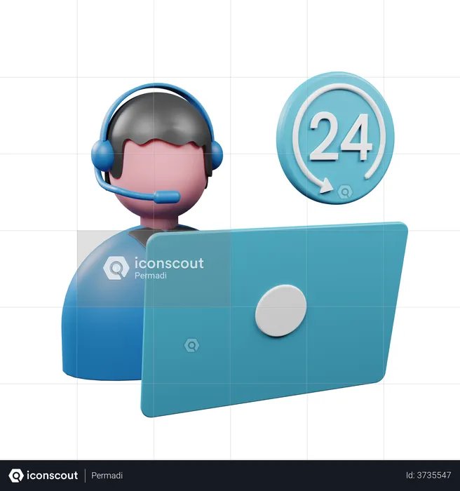 Customer Service  3D Illustration