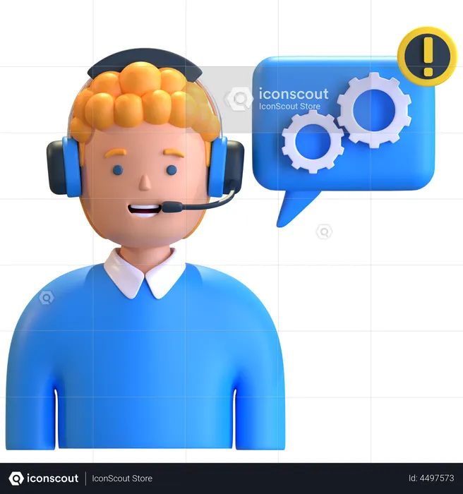 Customer Service  3D Illustration