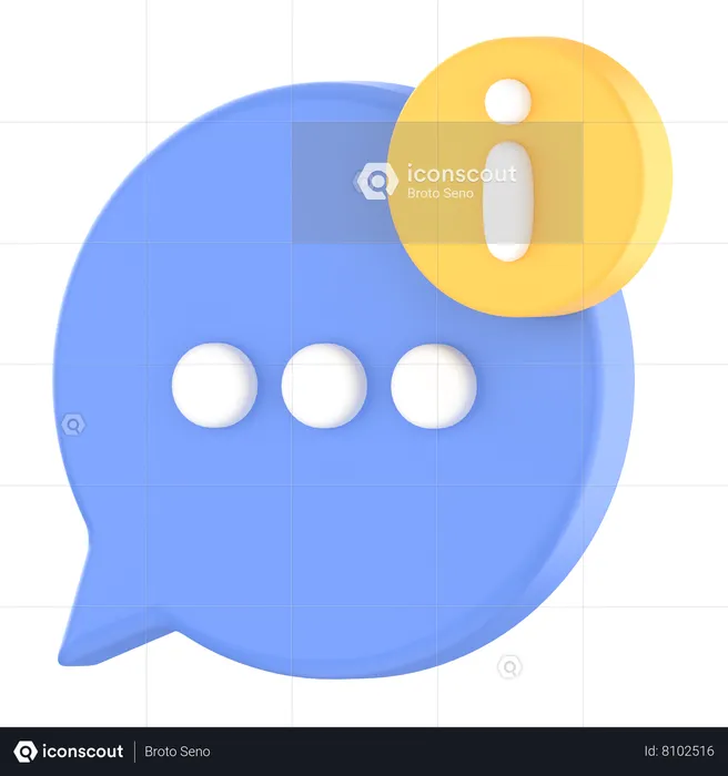 Customer service information  3D Icon