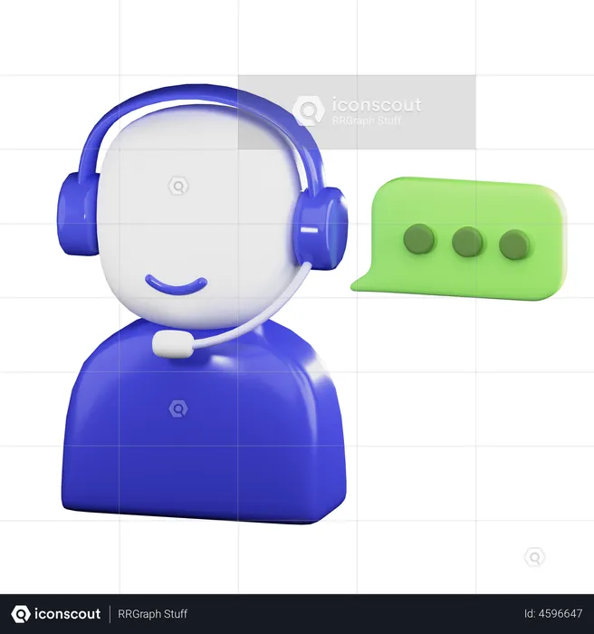 Customer Service Operator  3D Illustration