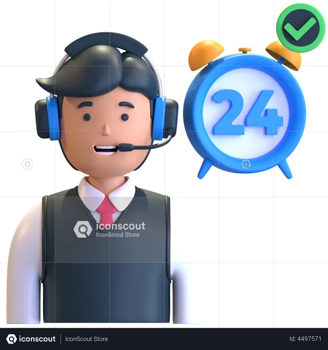 Customer Support  3D Illustration