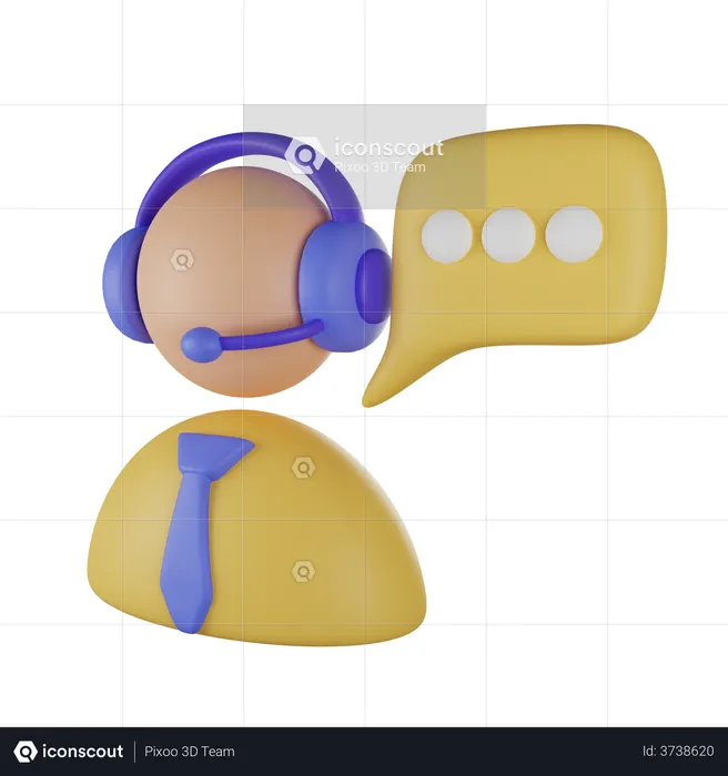 Customer Support  3D Icon