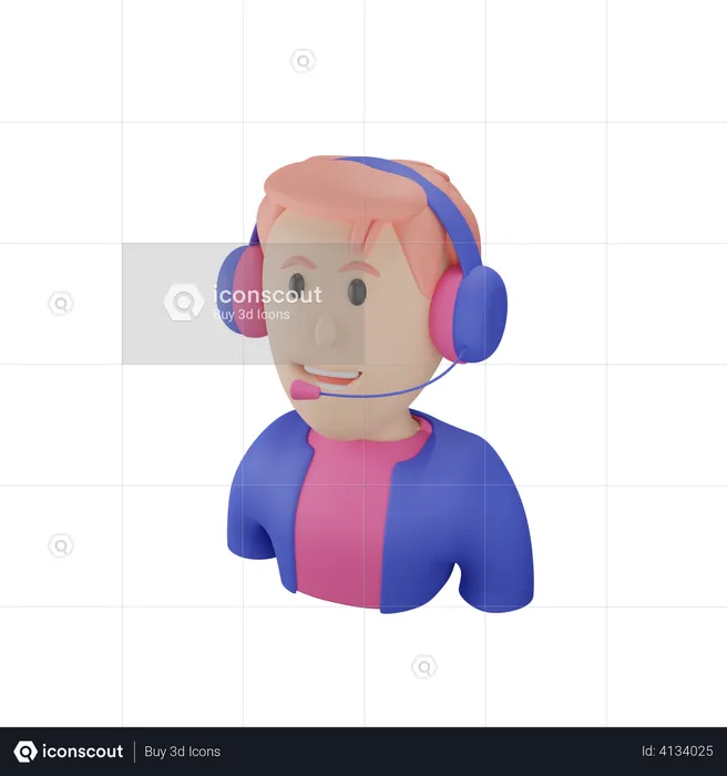 Customer support Employee  3D Illustration