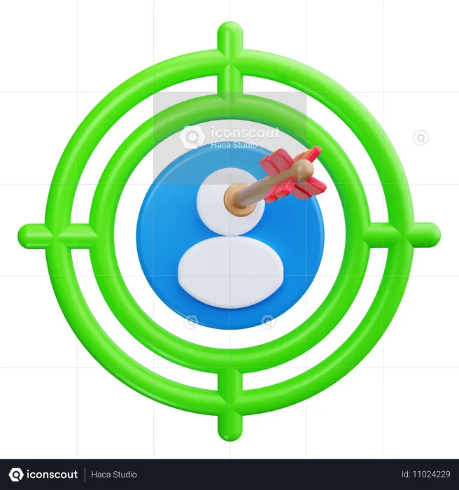 Customer Target  3D Icon