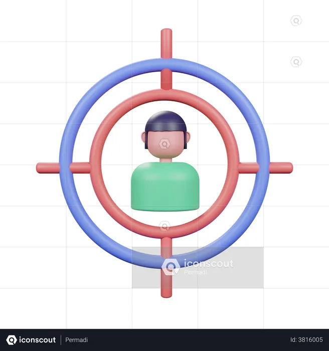 Customer Target  3D Illustration