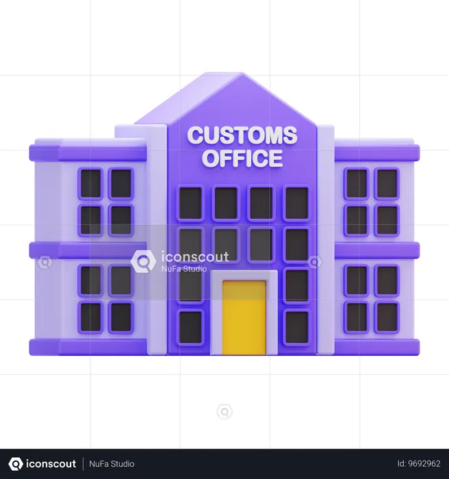 세관  3D Icon
