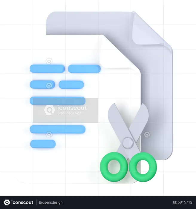 Cut  3D Icon