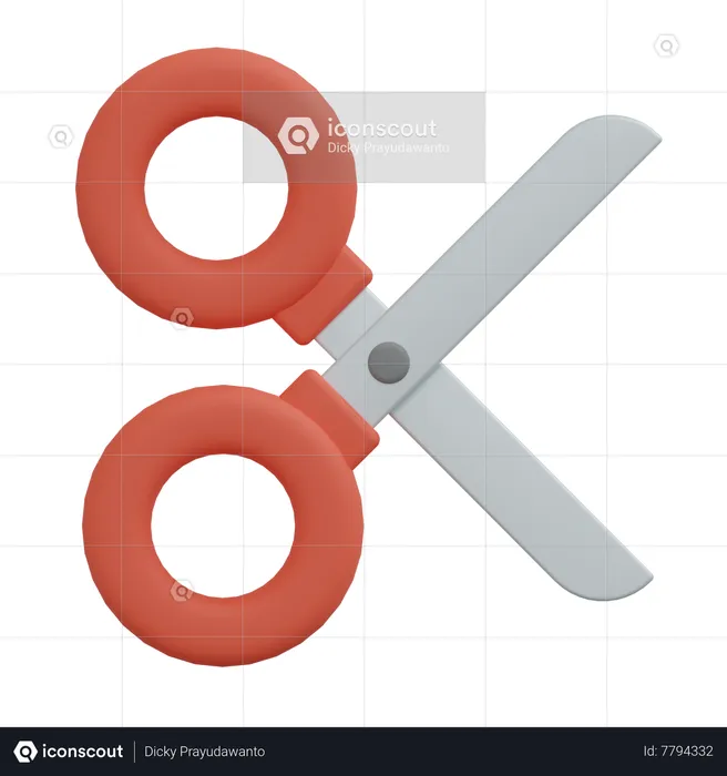 Cut  3D Icon