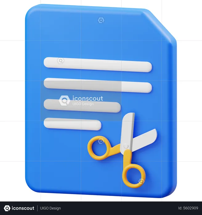 Cut File  3D Icon