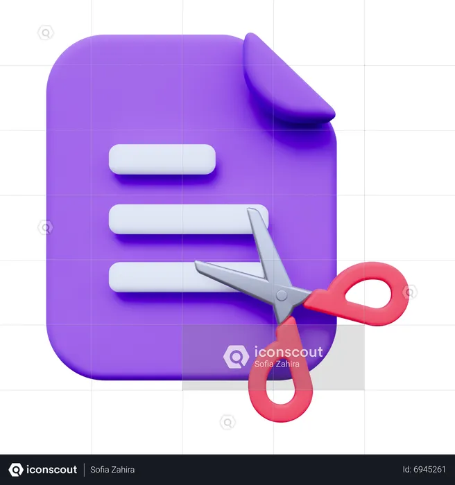 Cut File  3D Icon