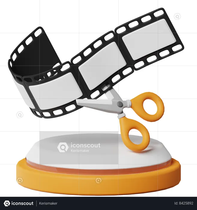 Cut Film  3D Icon