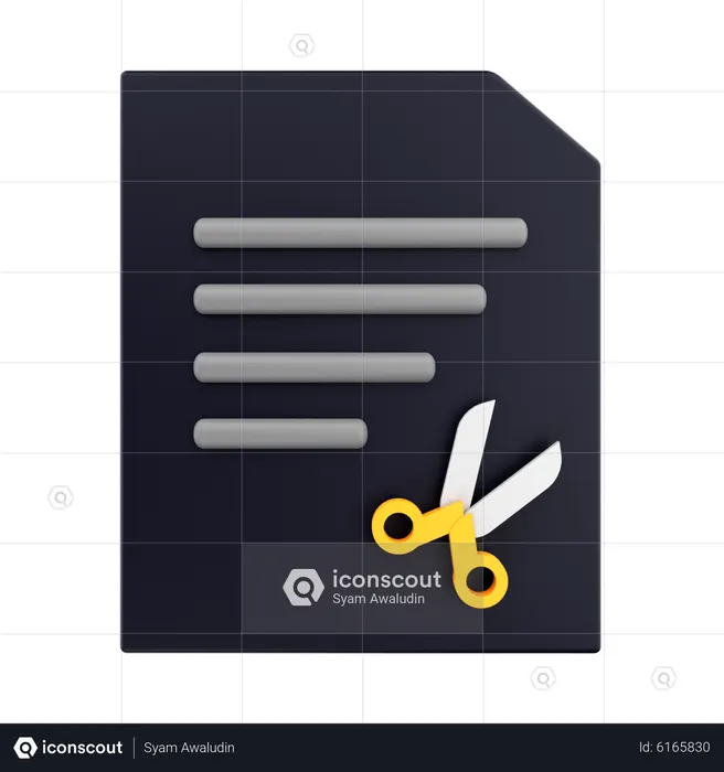 Cut Folder  3D Icon