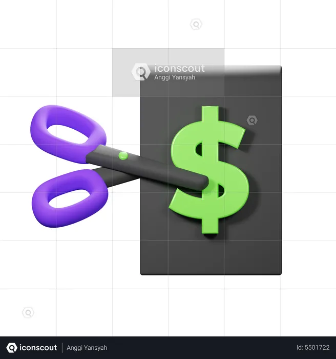 Cut price  3D Icon