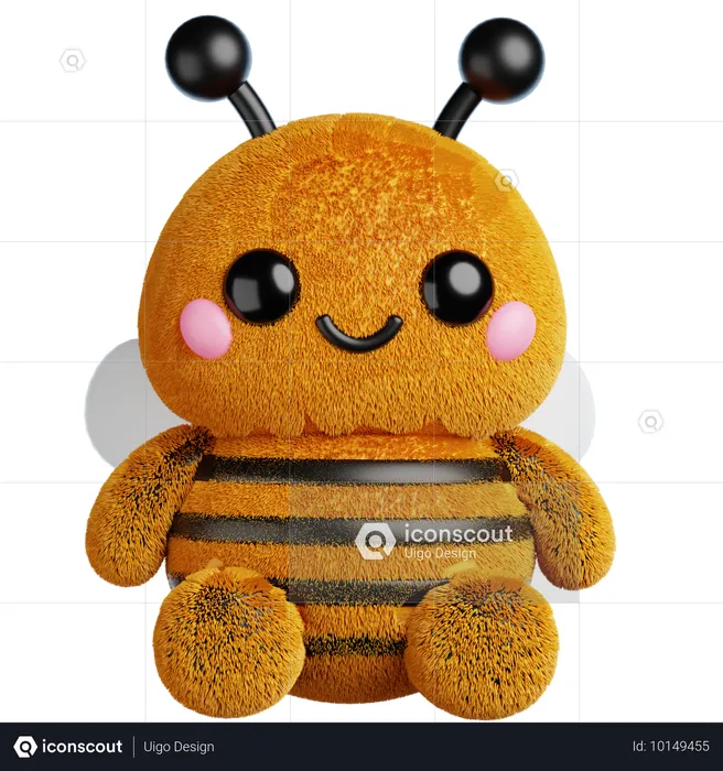 Cute Animal Bee Doll  3D Icon