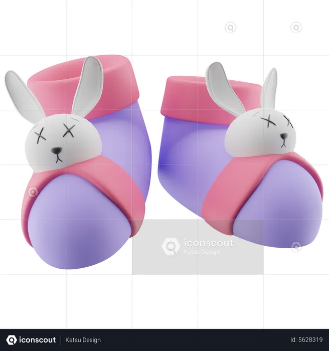 Cute Baby Shoes  3D Icon
