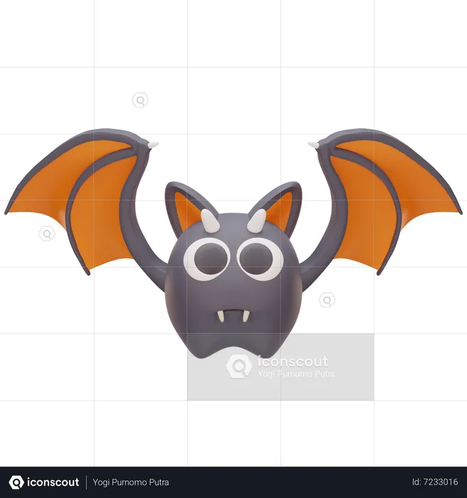 Cute Bat  3D Icon