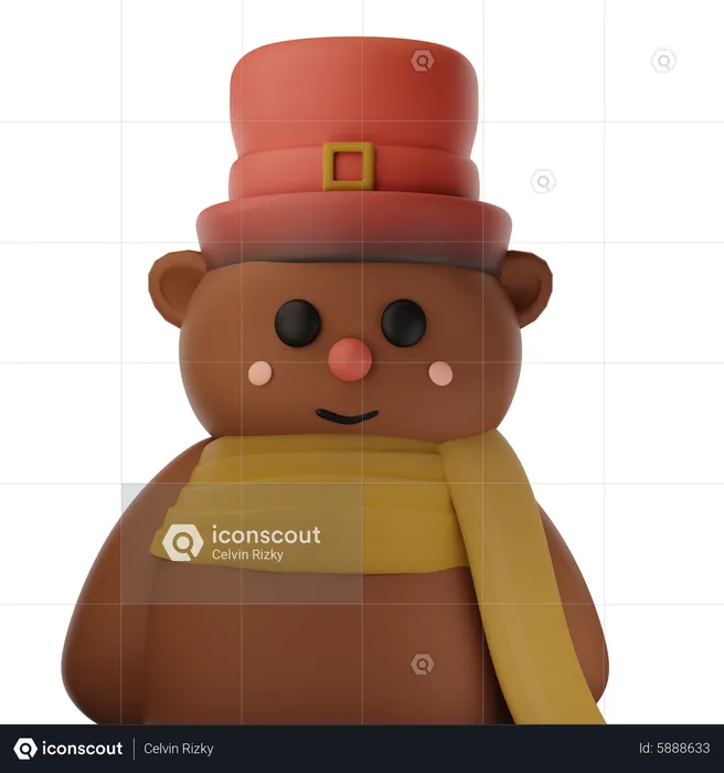 Cute Bear  3D Icon