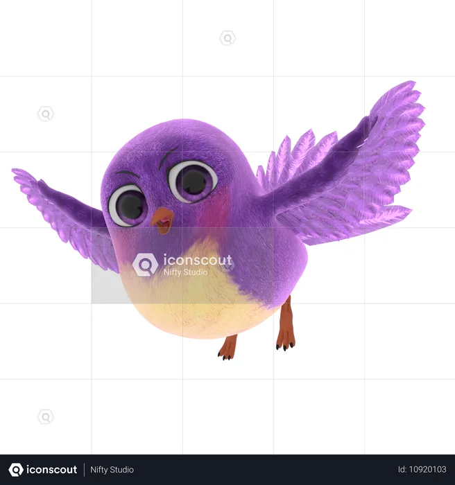 Cute Bird  3D Icon