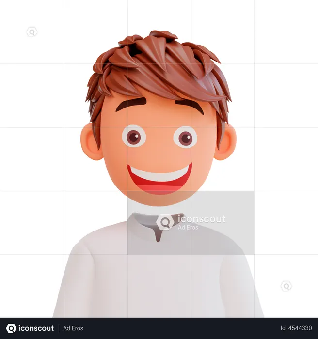 Cute Boy Avatar  3D Illustration