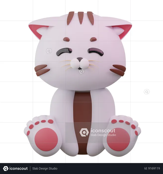 Cute Cat  3D Icon