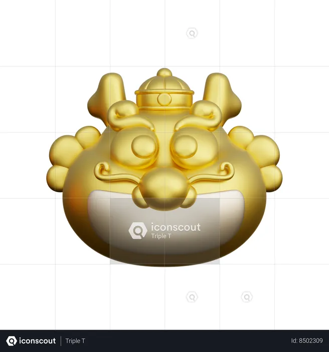 Cute Chinese Dragon  3D Icon