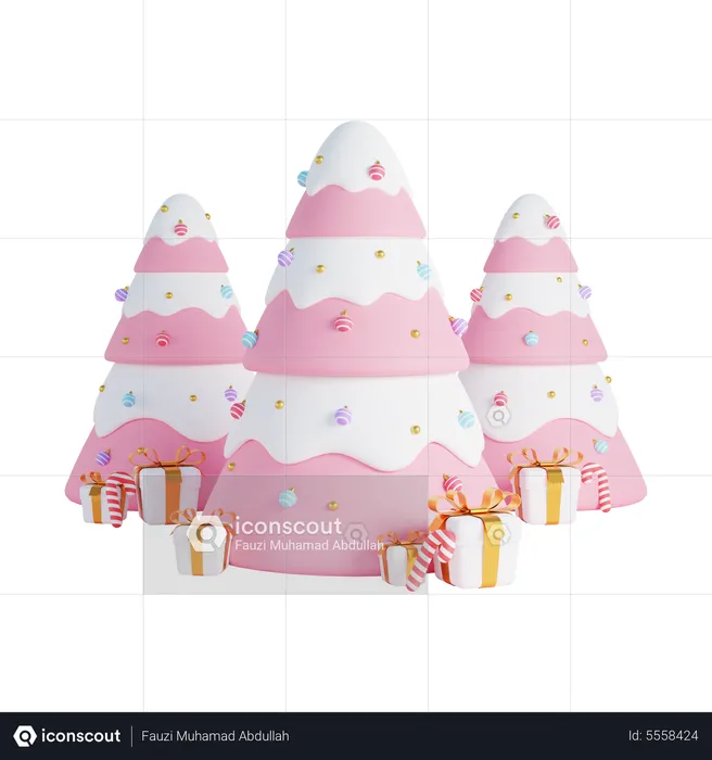 Cute christmas tree  3D Icon
