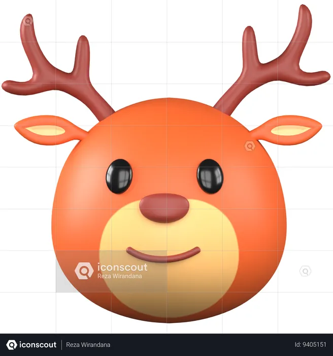 Cute Deer  3D Icon