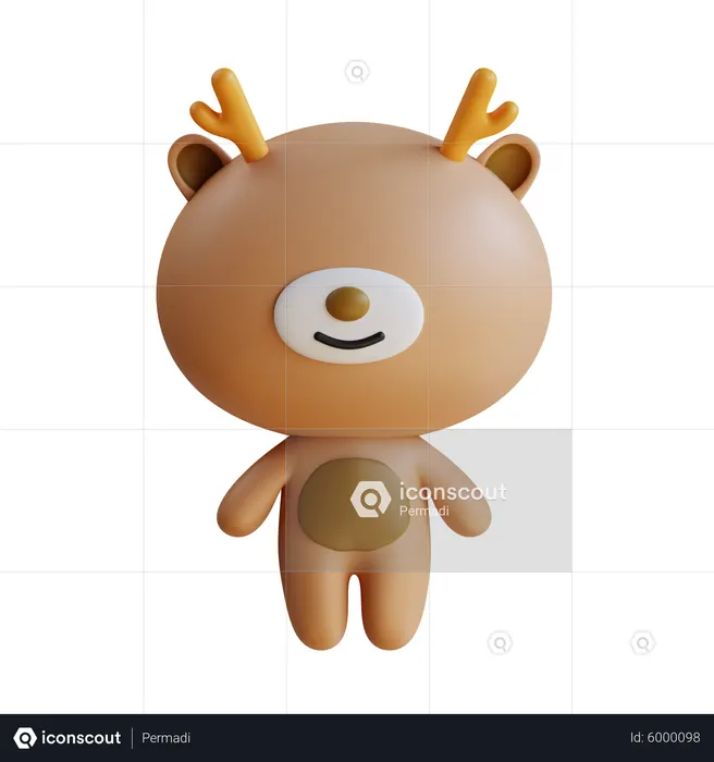 Cute Deer  3D Icon
