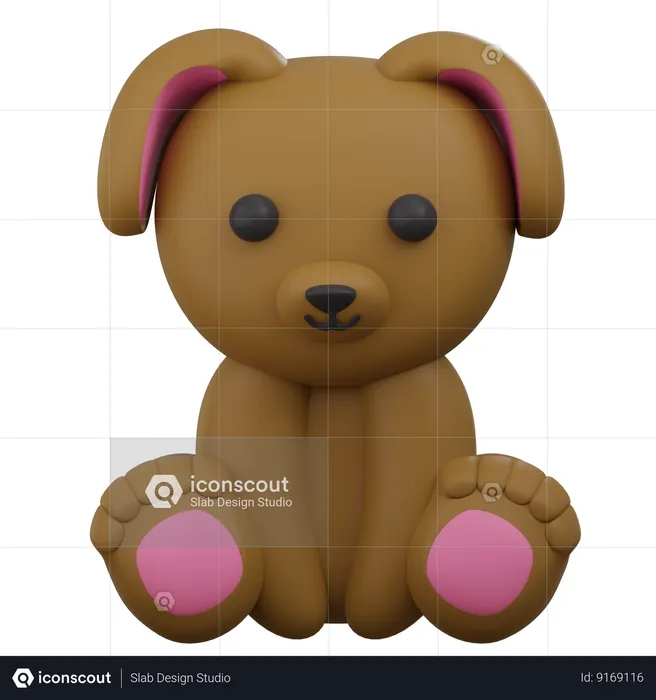 Cute Dog  3D Icon