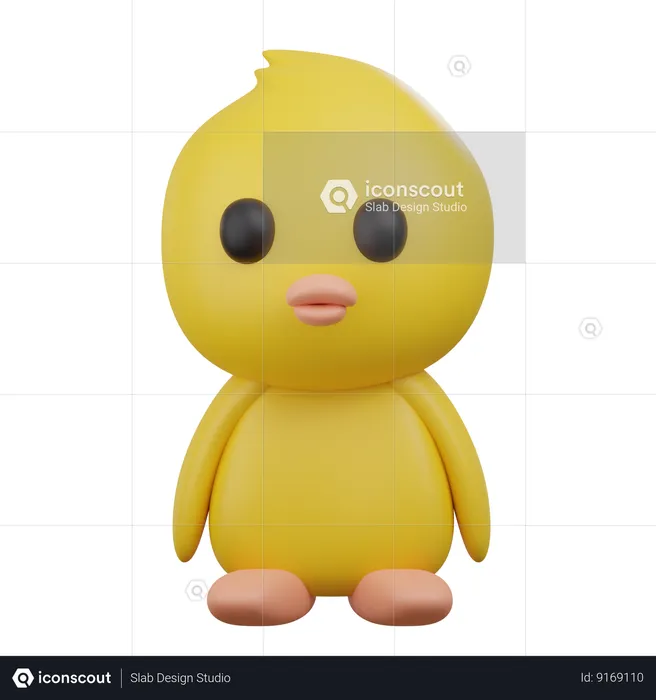 Cute Duck  3D Icon