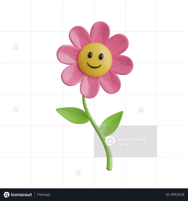 Cute Flower  3D Icon