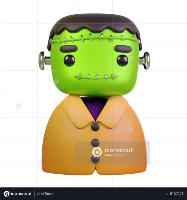 Cute Frankenstein  3D Icon